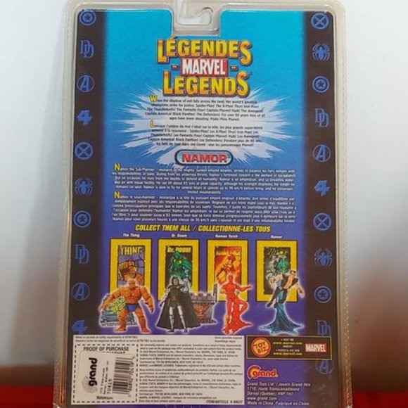 2002 MARVEL LEGENDS, PRINCE NAMOR, THE SUB MARINER ACTION FIGURE, MINT!!! - Picture 2 of 2